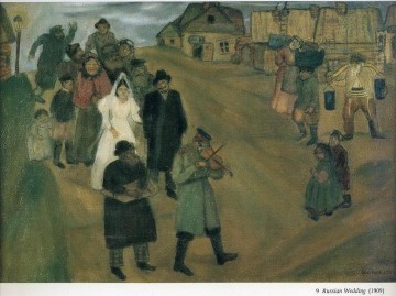 Boda rusa contemporánea Marc Chagall Pinturas al óleo